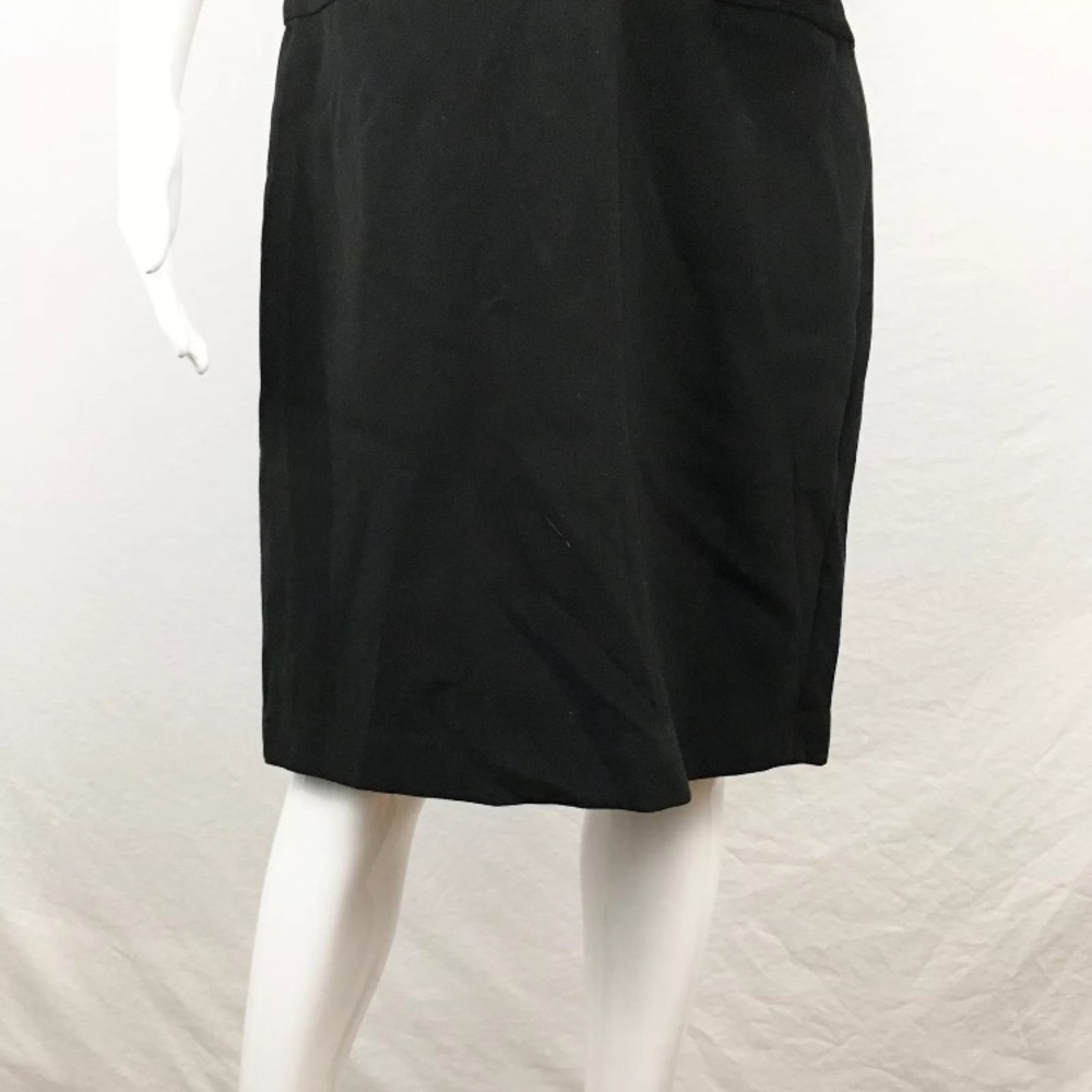 Ann Taylor LOFT career dress black snake print zip - Picture 3 of 8